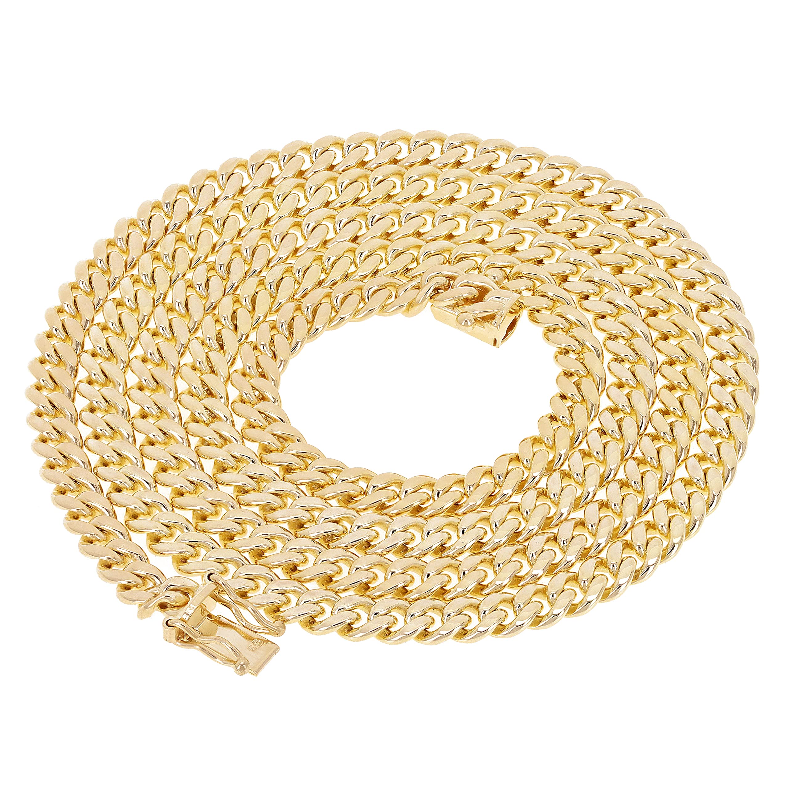 Solid 14k Gold Cuban Curb Link Chain by Gold & Diamond Direct