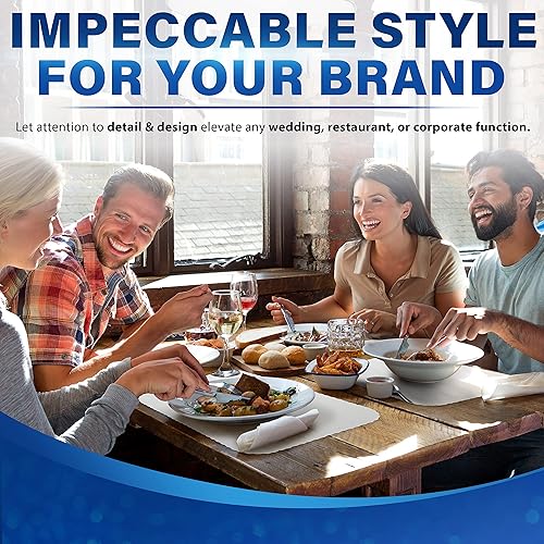 Miniatura 6 de Paterson - Manteles individuales desechables de papel blanco, 14 x 19 pulgadas, 1000 unidades a granel, en relieve