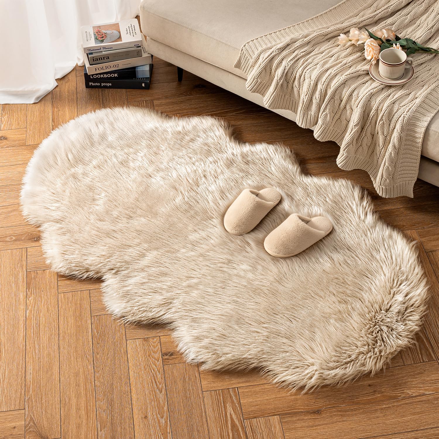 小物 THE TOE PIGALLE SHAGGY MUFFLER (beige) Amazon.com: MIULEE Luxury Soft Fluffy Area Rug 3x5 Feet, Faux Fur