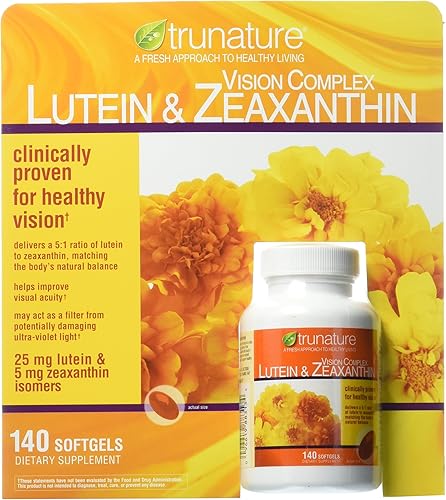 Trunature Vision Softgels Complejo de Luteína y Zeaxantina, Suplemento, 140 Unidades