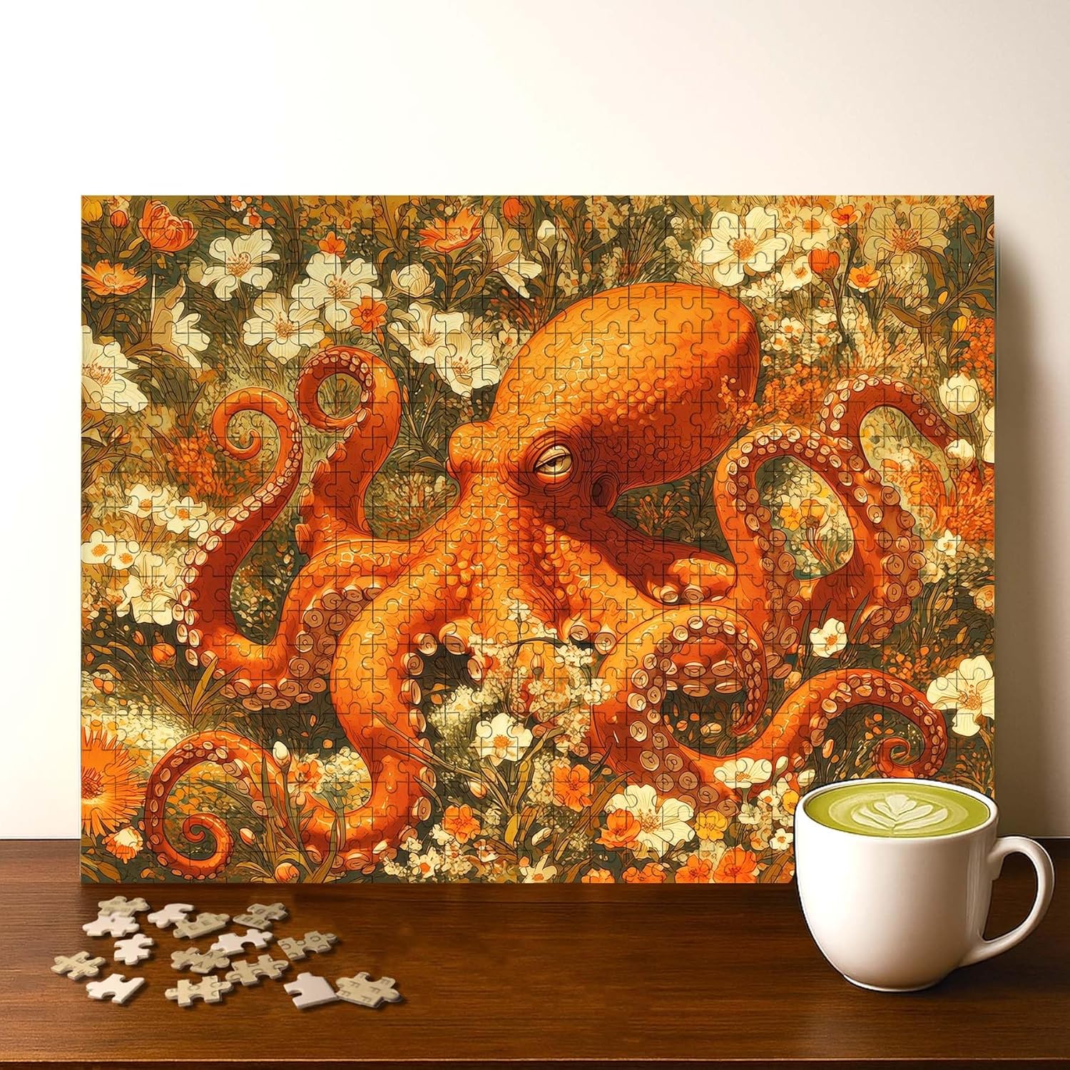 Capybara Swimming Animal Jigsaw Puzzle - 500 Pieces Wooden Puzzle for Adults, Wall Art Gift, Finished Size: 20 x 15 Inch