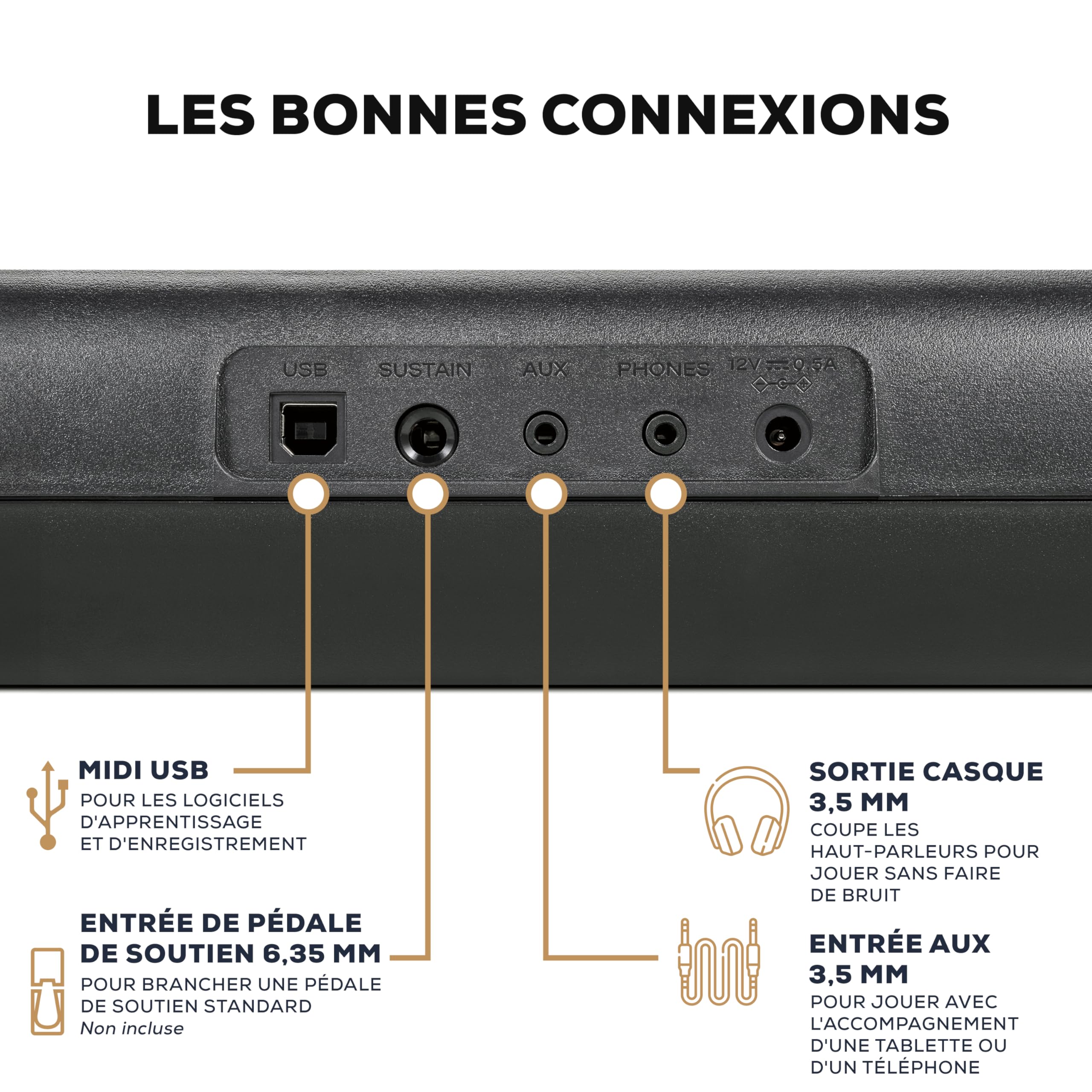 Alesis Melody 61 Piano Numérique 61 Touches pour Débutants avec Haut-Parleurs, Support, Banc, Casque, Pupitre, 300 Sons et des Leçons de Musique