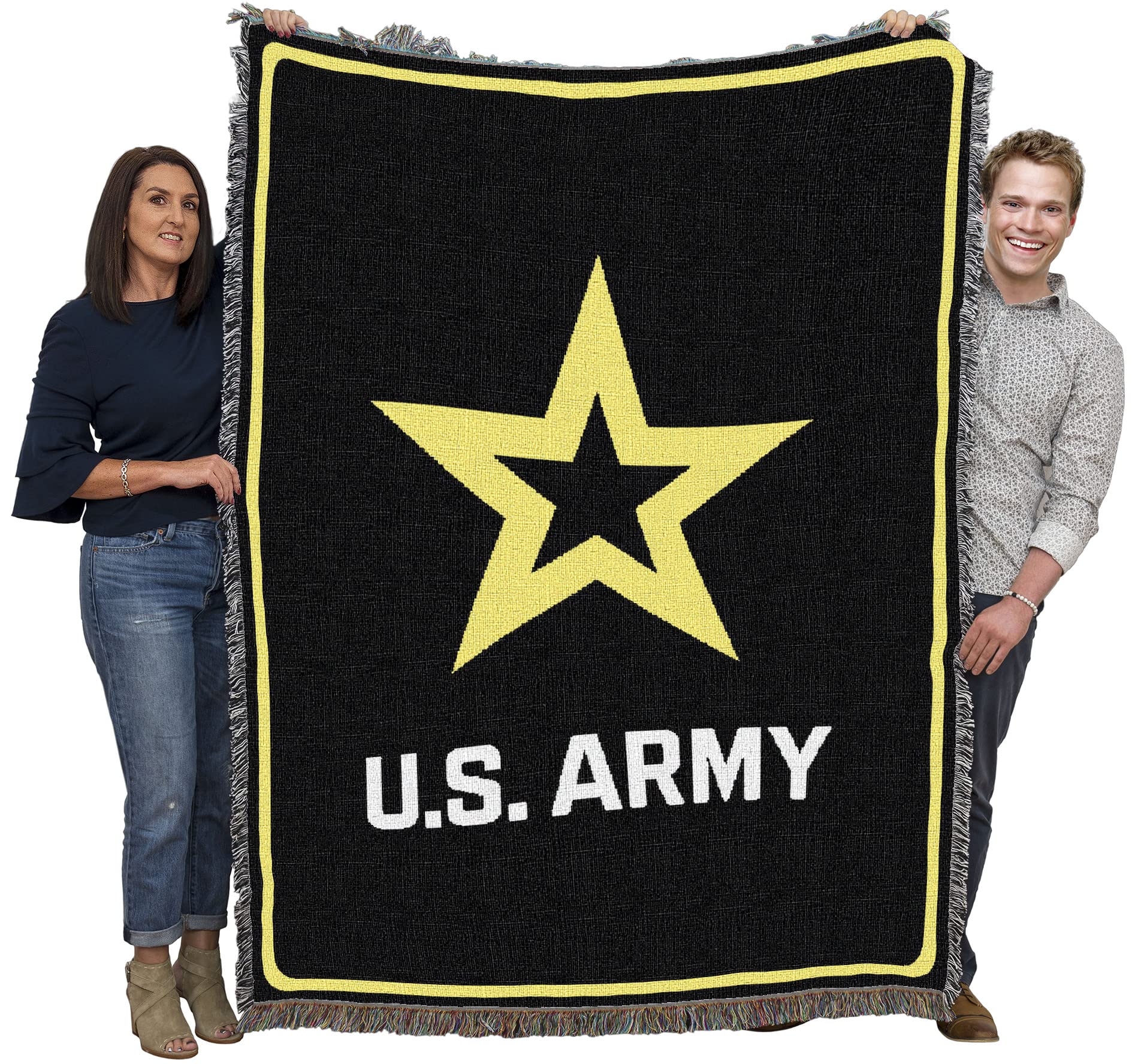 Pure Country Weavers US Marine Corps - Emblem Blanket - Personalized - Custom Gift Military Tapestry Throw Woven from Cotton - Made in the USA (72x54