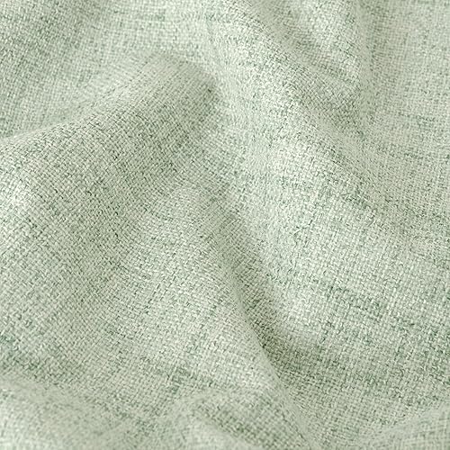 Miniatura 168 de Cortinas opacas de lino de 40 pulgadas de largo para ventana corta de cafetería, cortinas de arpillera con aislamiento térmico, bloqueo de luz