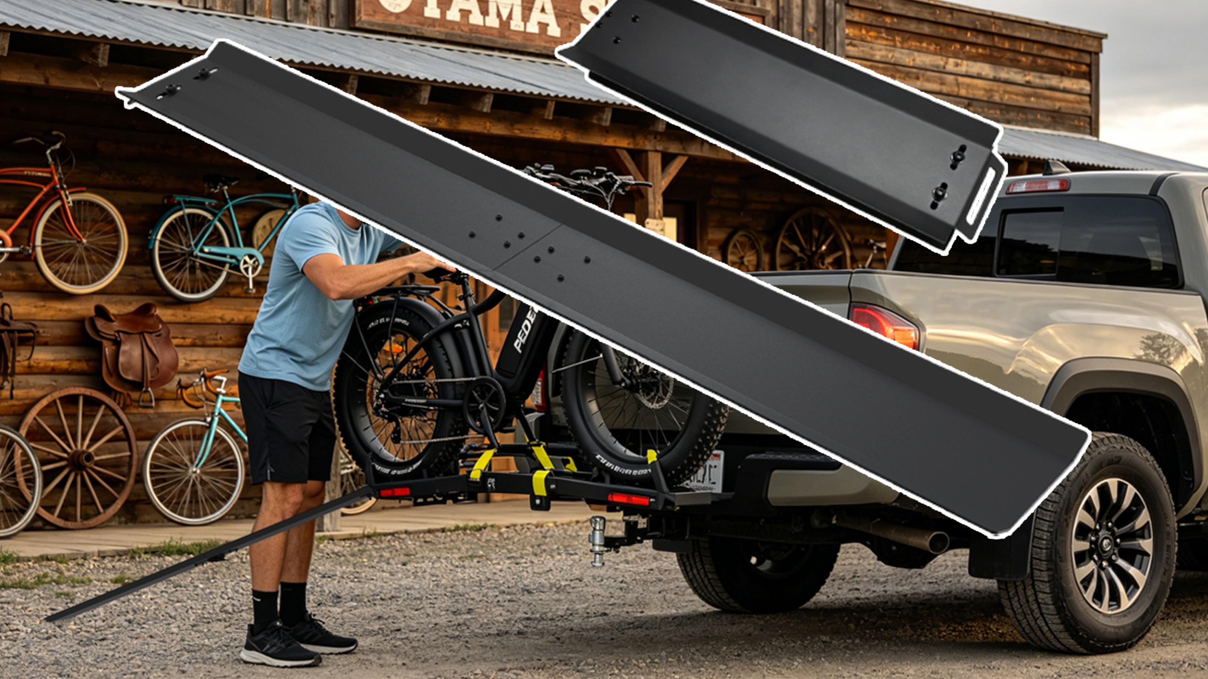 Rampa plegable para carga de bicicletas resistente miniatura 7