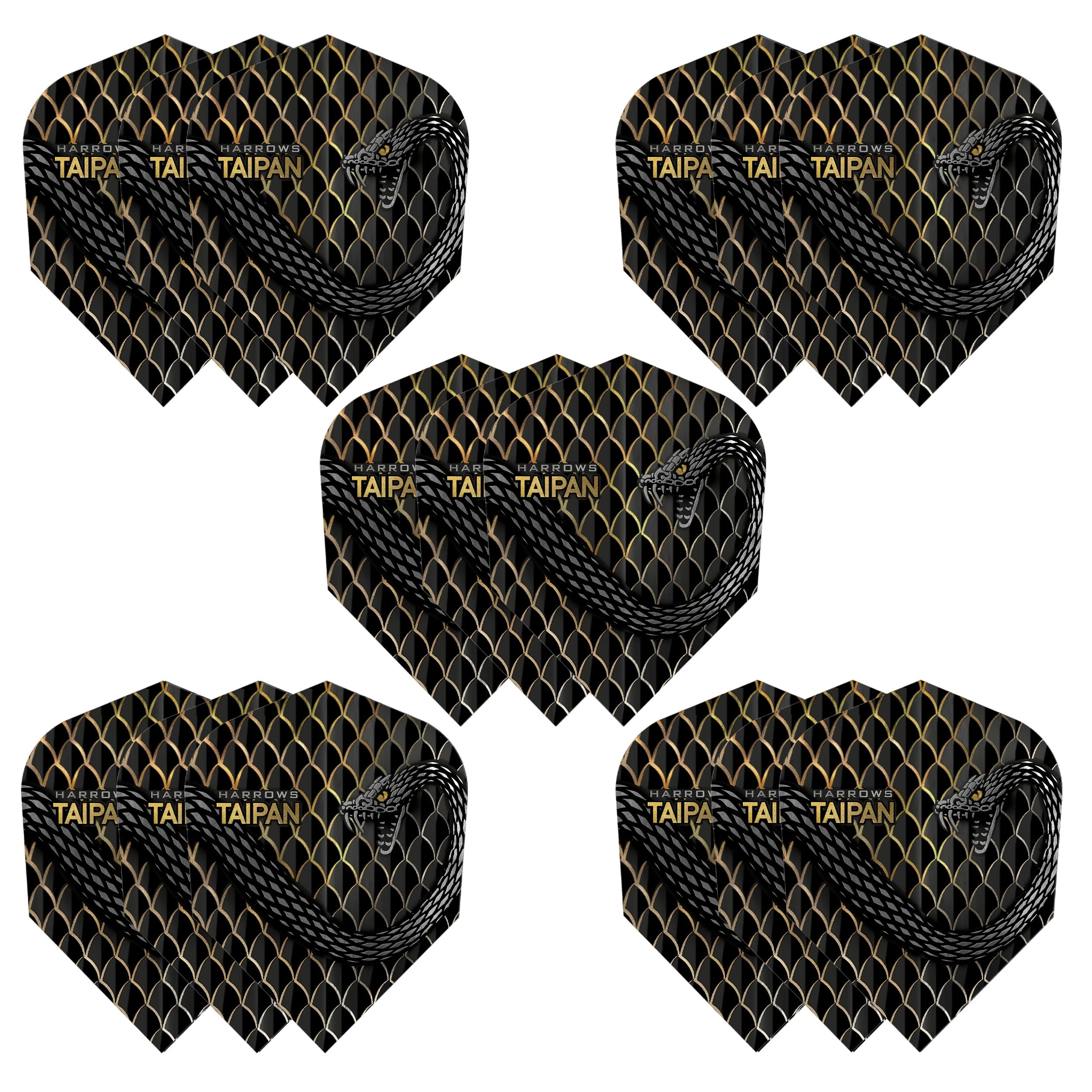 Harrows TAIPAN FLIGHTS | Set of 5 Premium Extra Strong Dart Flights (15 Flights)