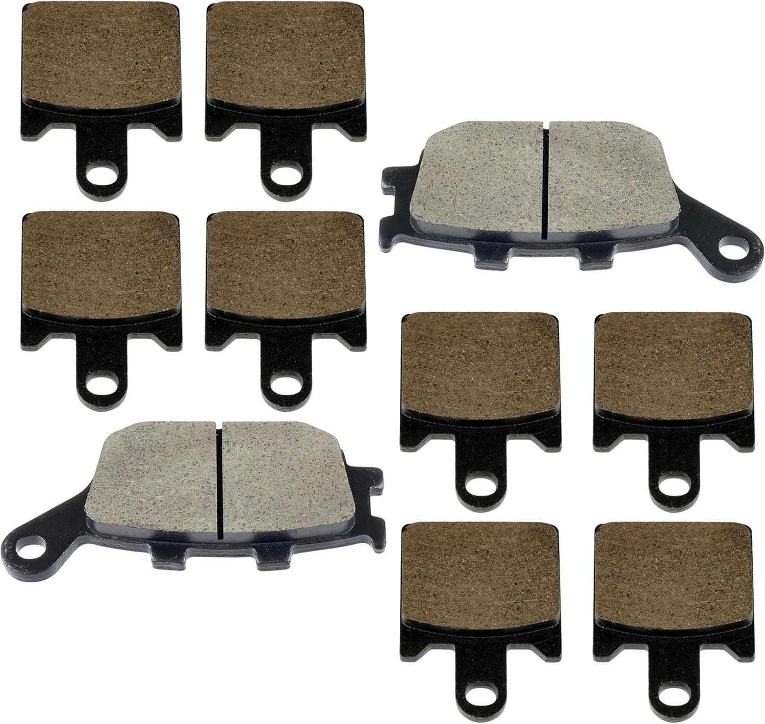 Caltric Front & Rear Brake Pads Compatible with Kawasaki Zr1000 Zr-1000 Z1000 2007-2009