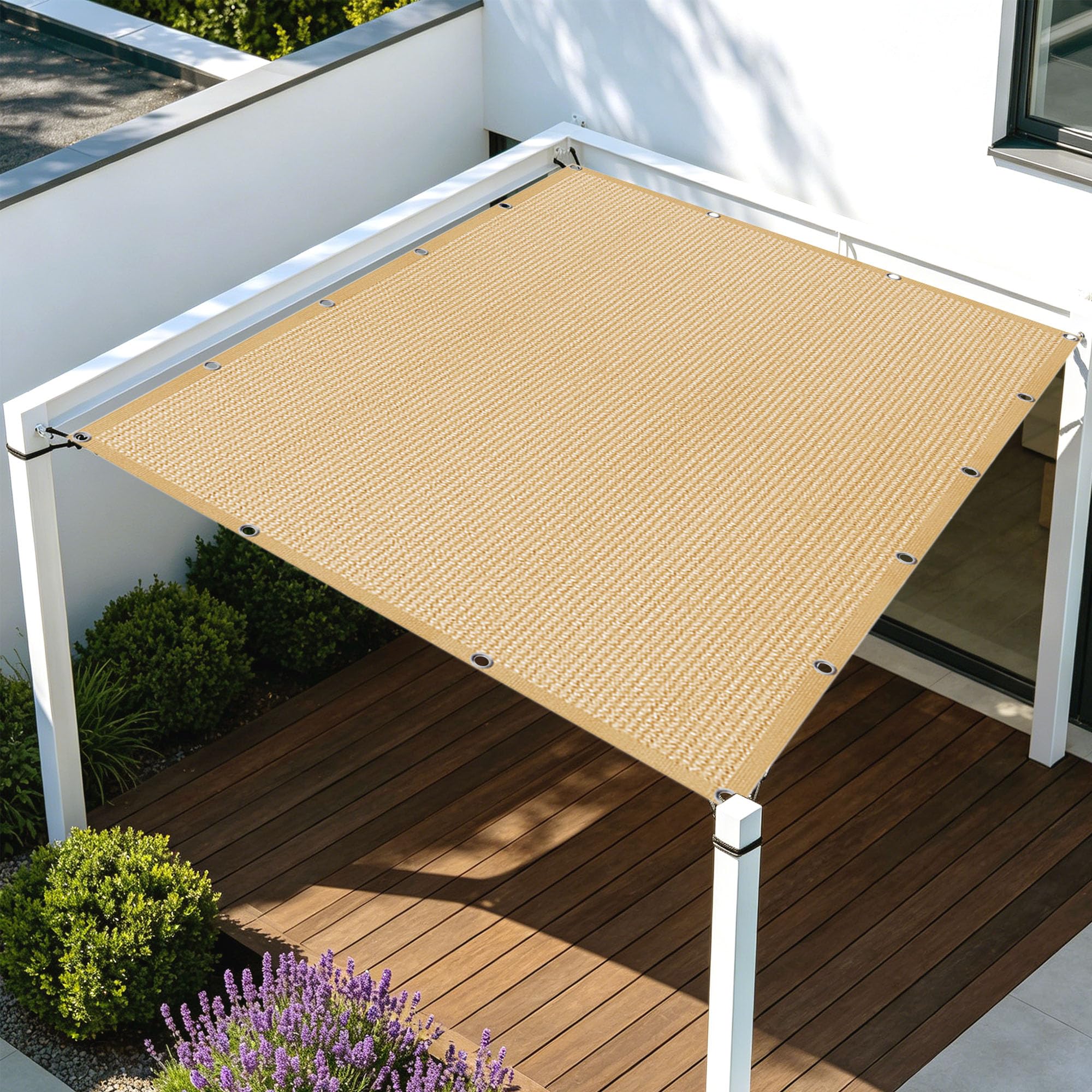 Filet solaire de terrasse et balcon respirant pour ombrager le camping