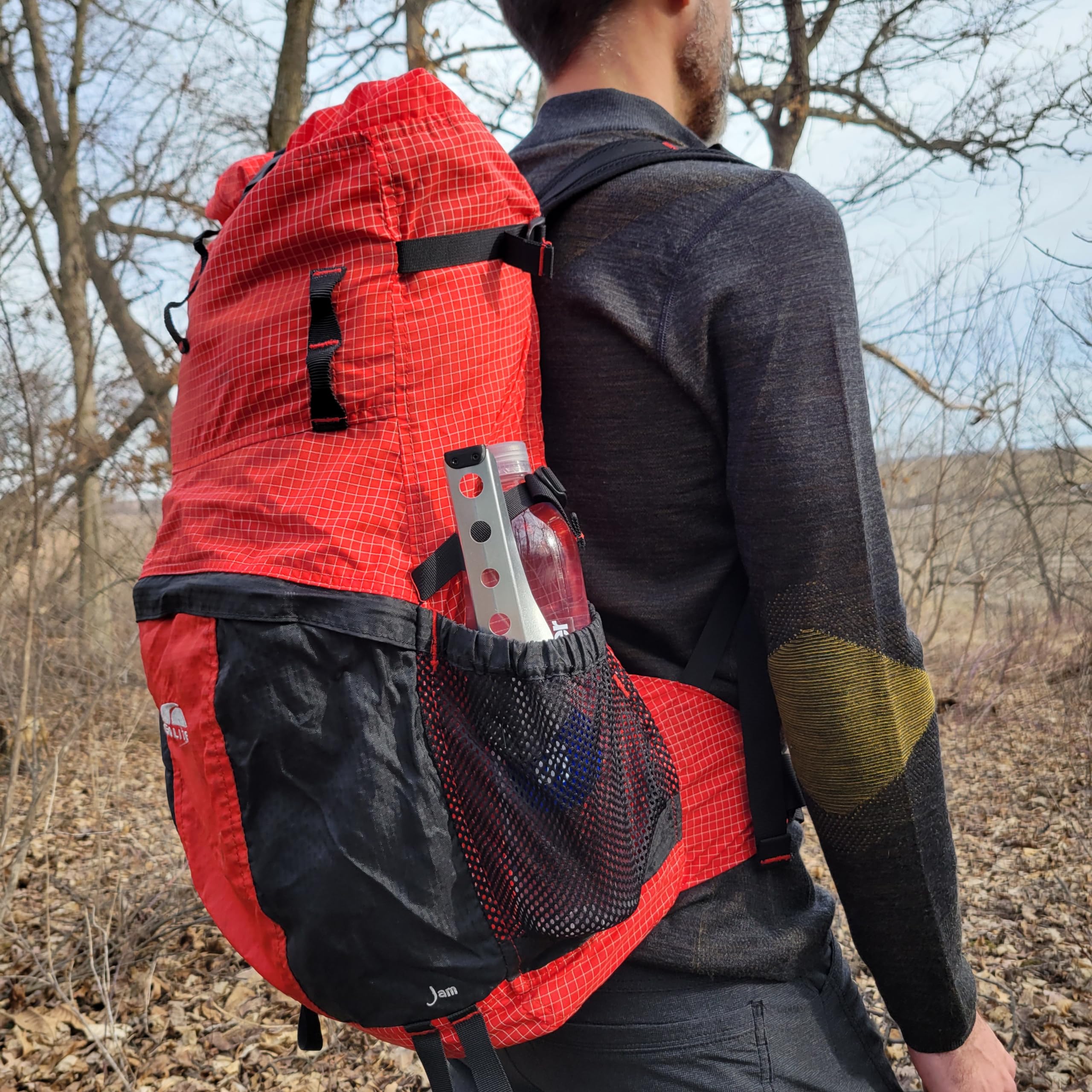 Ultraleichte Rucksackkelle, 13,5 g (Schwarz)