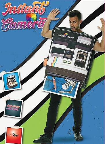 Miniatura 2 de Divertidos disfraces de cámara instantánea, disfraz de Halloween para adultos, unisex, estampado de calavera, talla única