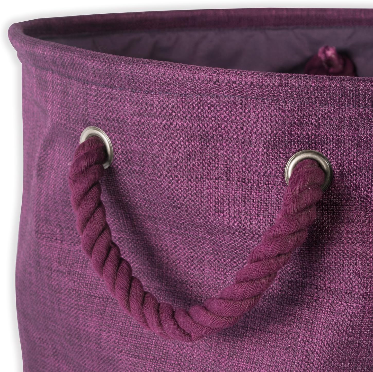 DII Collapsible Variegated Polyester Storage Bin, Medium, Eggplant image 2