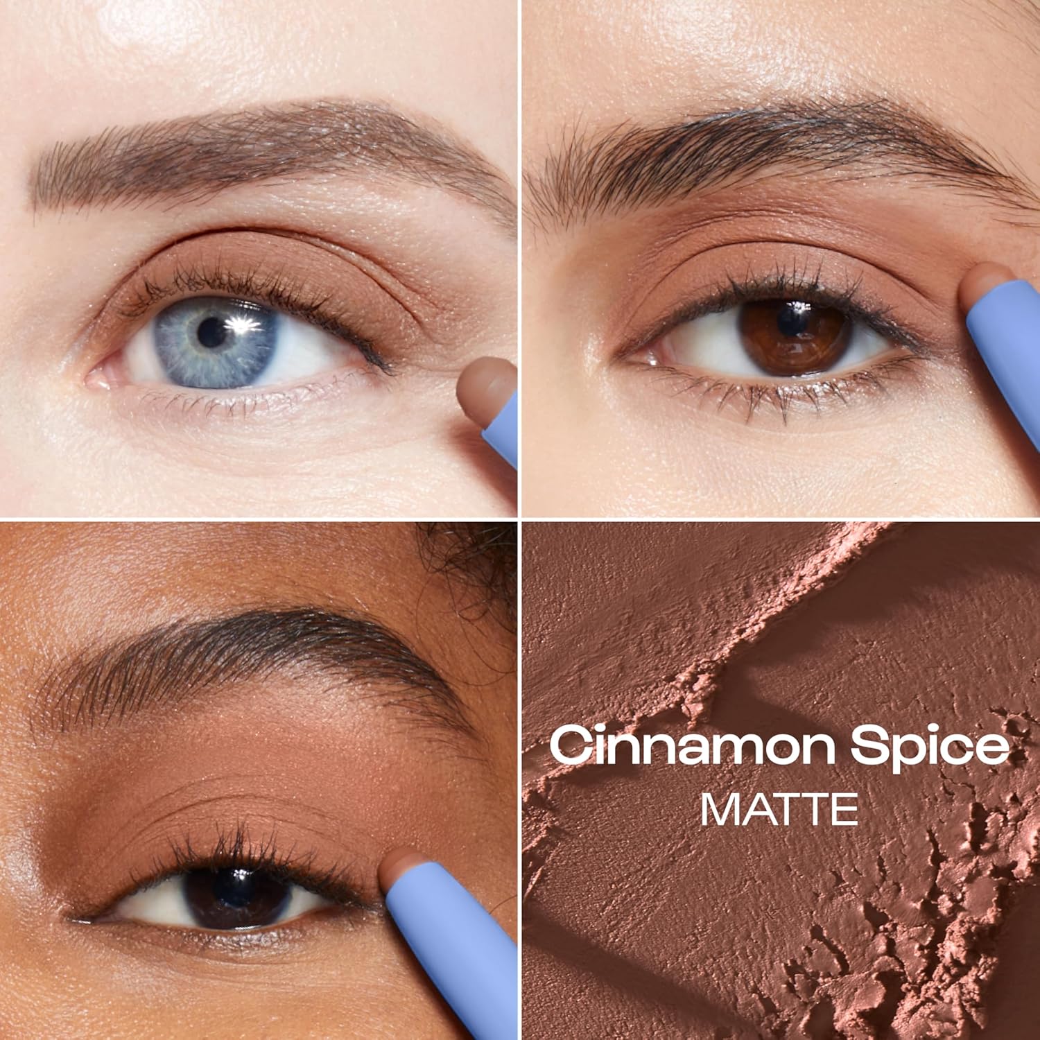 ALLEYOOP 11th Hour Waterproof Cream Eyeshadow Stick – Long-Lasting Eye Shadow Pencil & Eyeliner, Cream to Powder Stick & Highlighter – Smudge-Proof Eyeshadow Matte, Cinnamon Brown Matte - Image 2