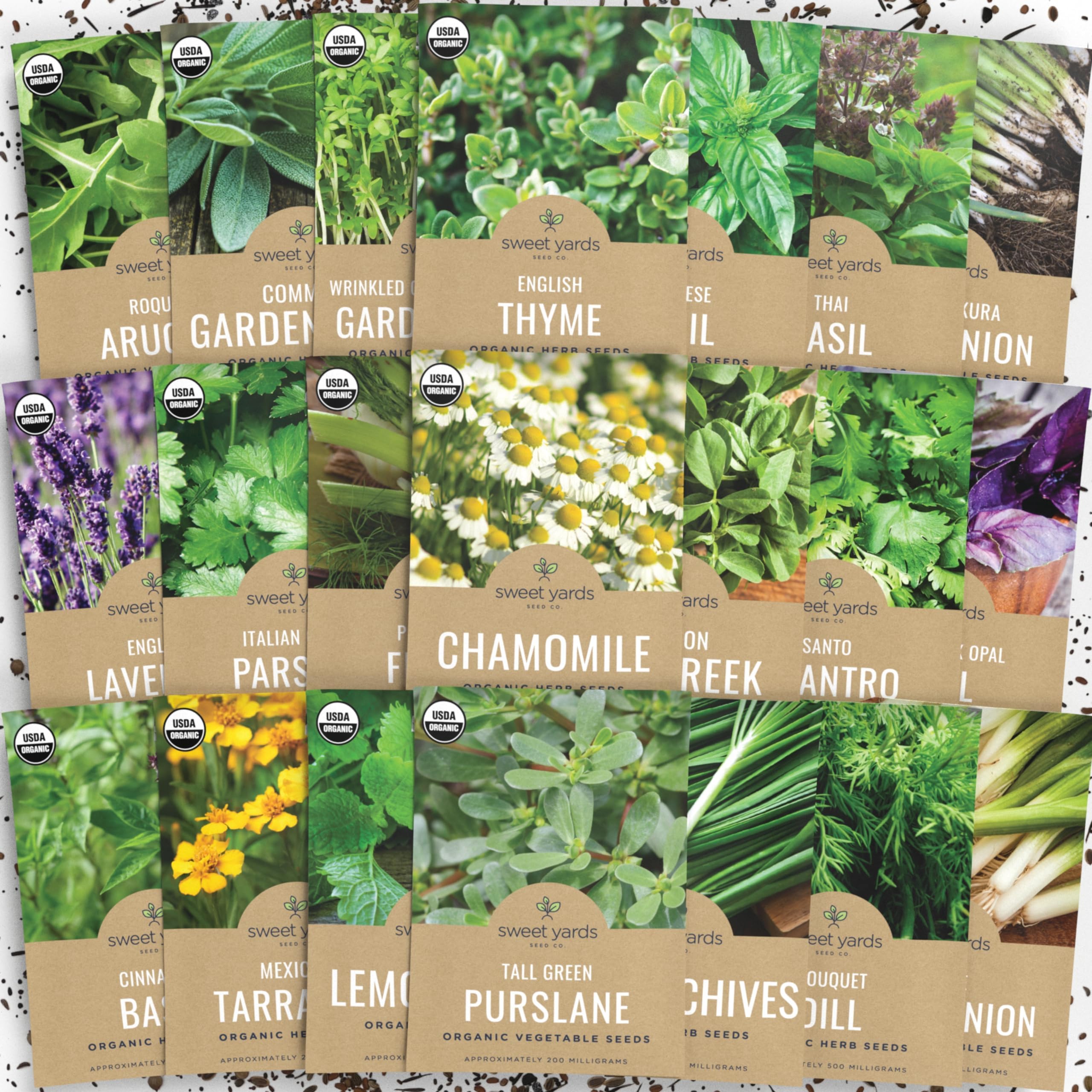 Container Garden Vegetable and Herb Seeds Organic Variety