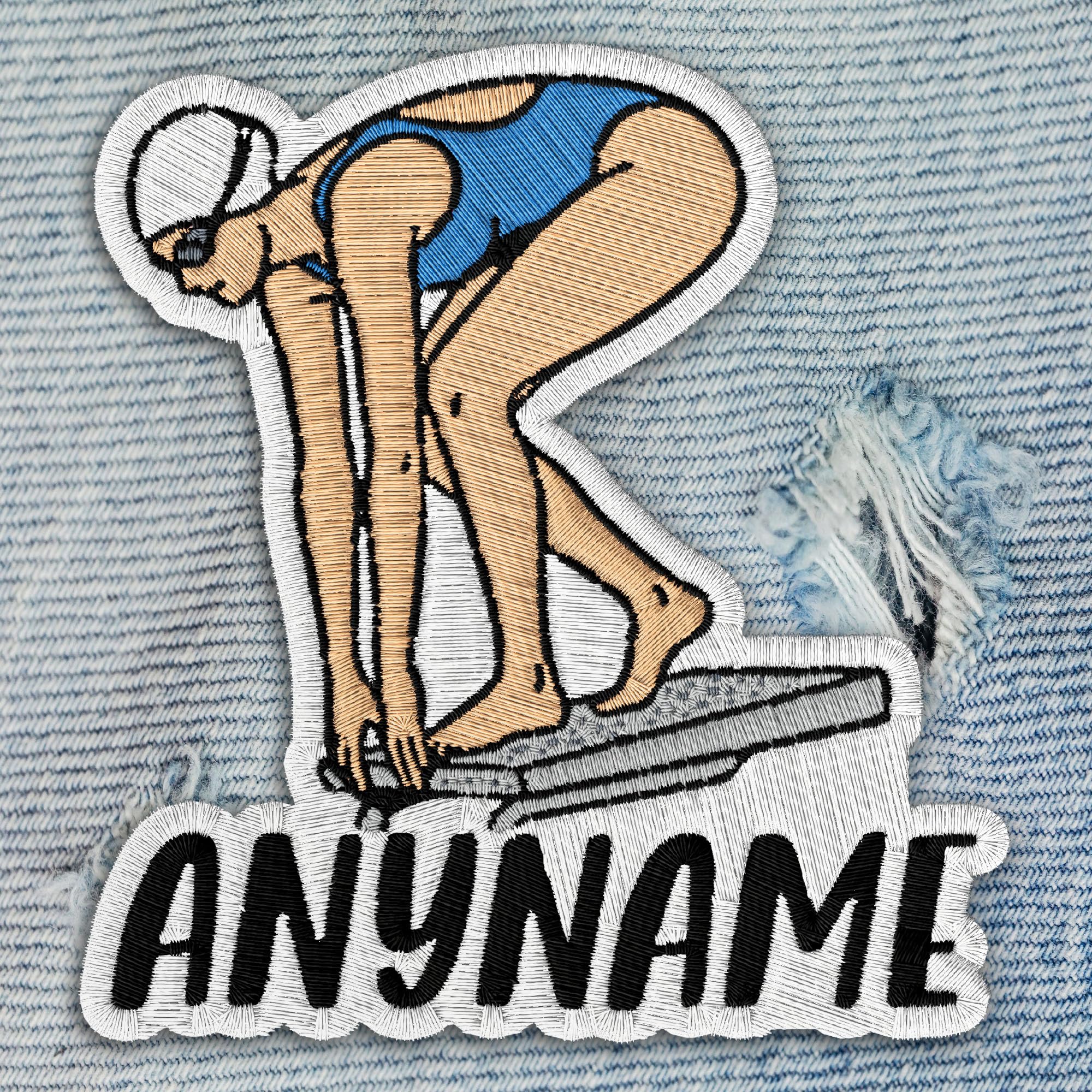 Custom Female Swimmer Name Patch Personalized Swimming Name Iron-On Embroidered Patch for Hats, Caps, Bags, Backpacks, Jackets, Uniform, DIY Clothing Decor Gifts