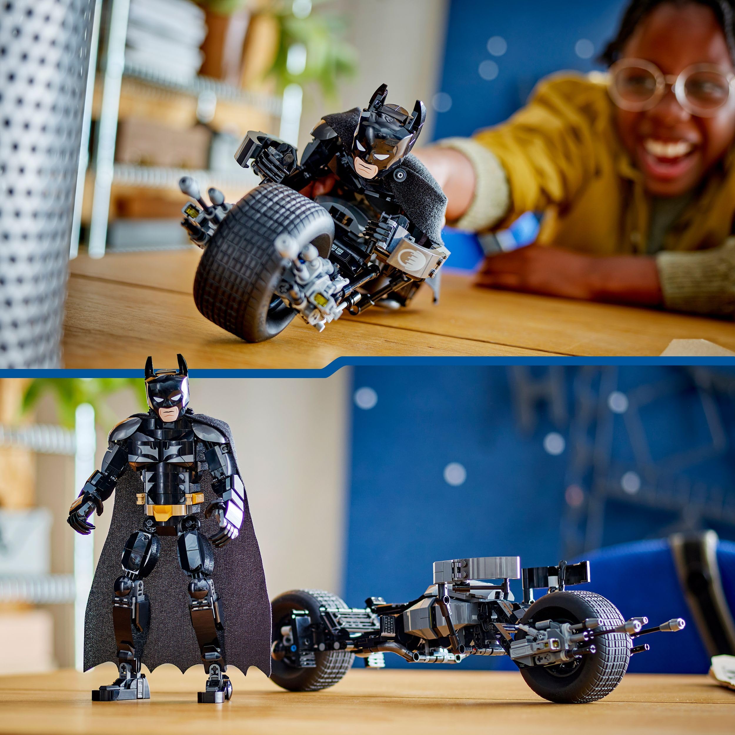 Super Heroes DC - Batman Construction Figure and the Bat-Pod