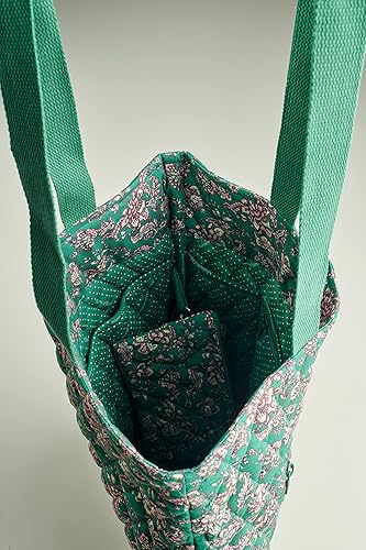 Miniatura 6 de Maison d' Hermine Bolsa de compras acolchada de algodón con bolsillos con cremallera y pequeña bolsa de comestibles para el trabajo, viajes, almuerzo