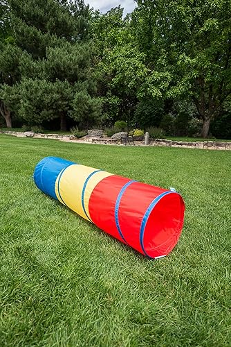 Vista 52 de Pacific Play Tents 41410 - Túnel de gateo Galaxy de 6 pies para niños con estrellas que brillan en la oscuridad Rojo, amarillo