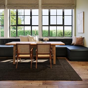 Nuloom Crosby Brown Solid Hand Woven Wool Runner Rug, 2 6" x 8