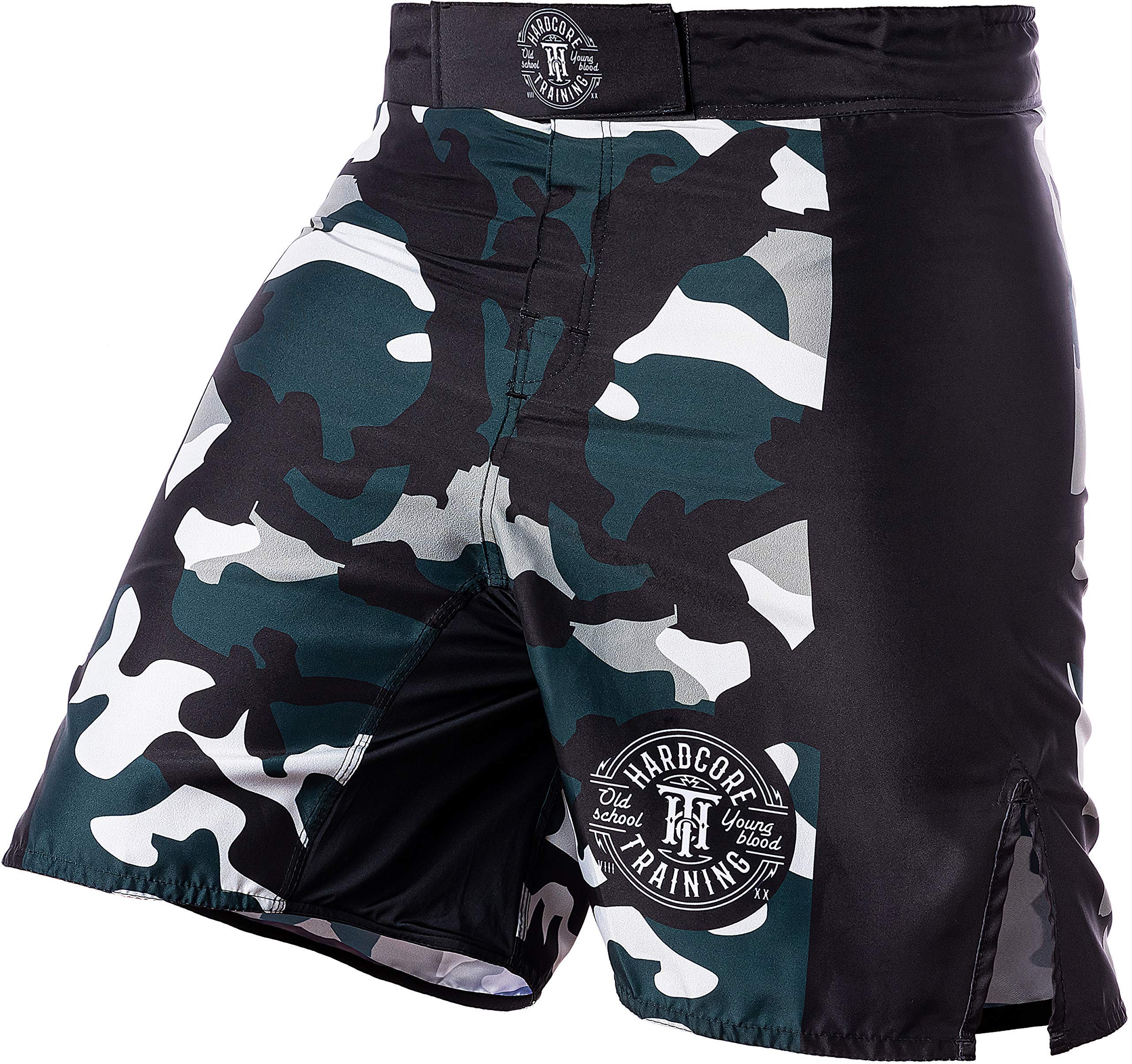Hardcore Training Fight Shorts Recruit Hombre Pantalones Cortos MMA BJJ Boxeo Grappling Fitness No Gi