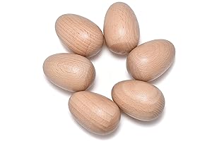 6-Piece Wooden Egg Shakers: Rhythmic Fun and Musical Explorations!