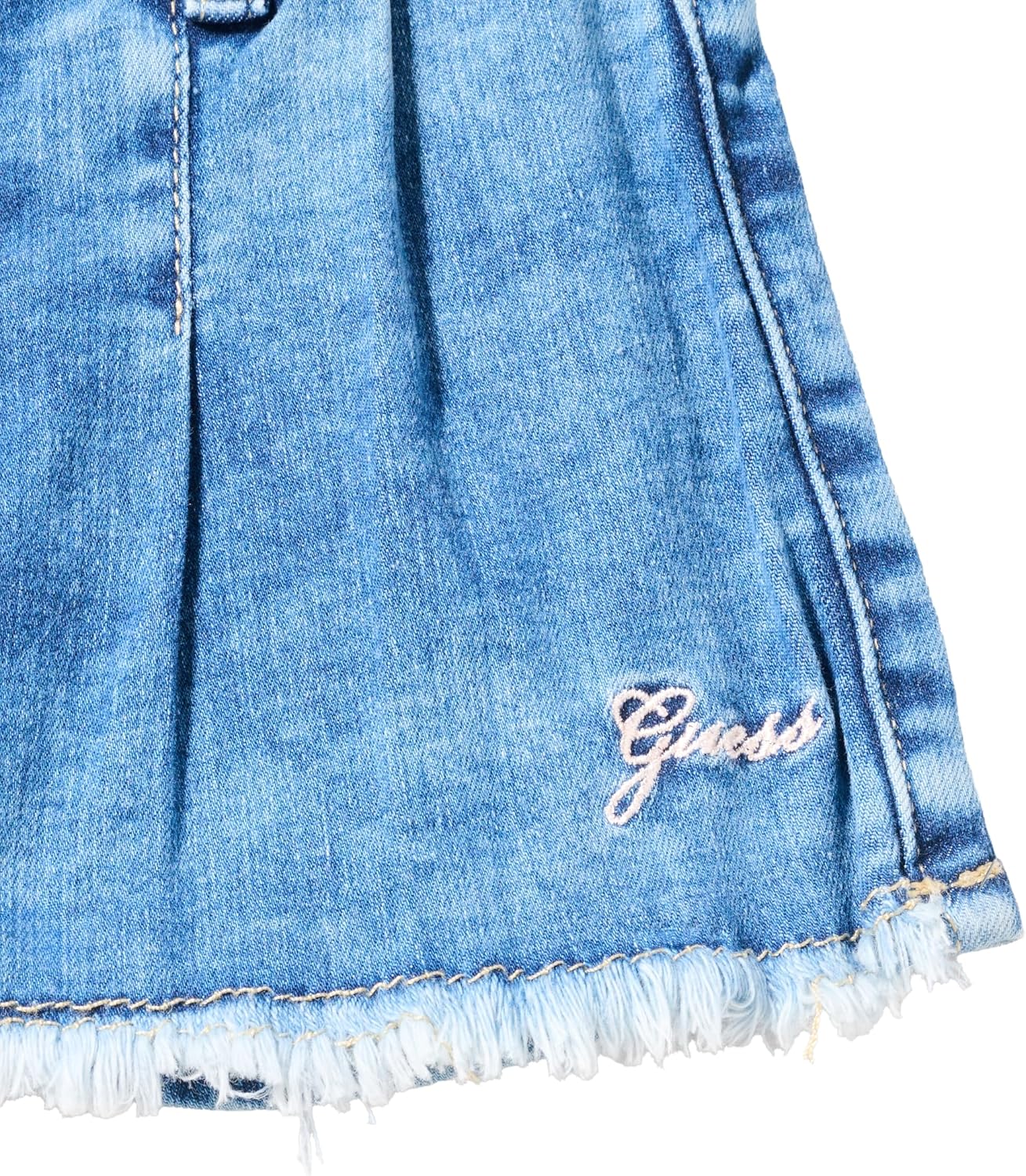 GUESS Girls' Stretch Denim Pleated Skort - Image 2