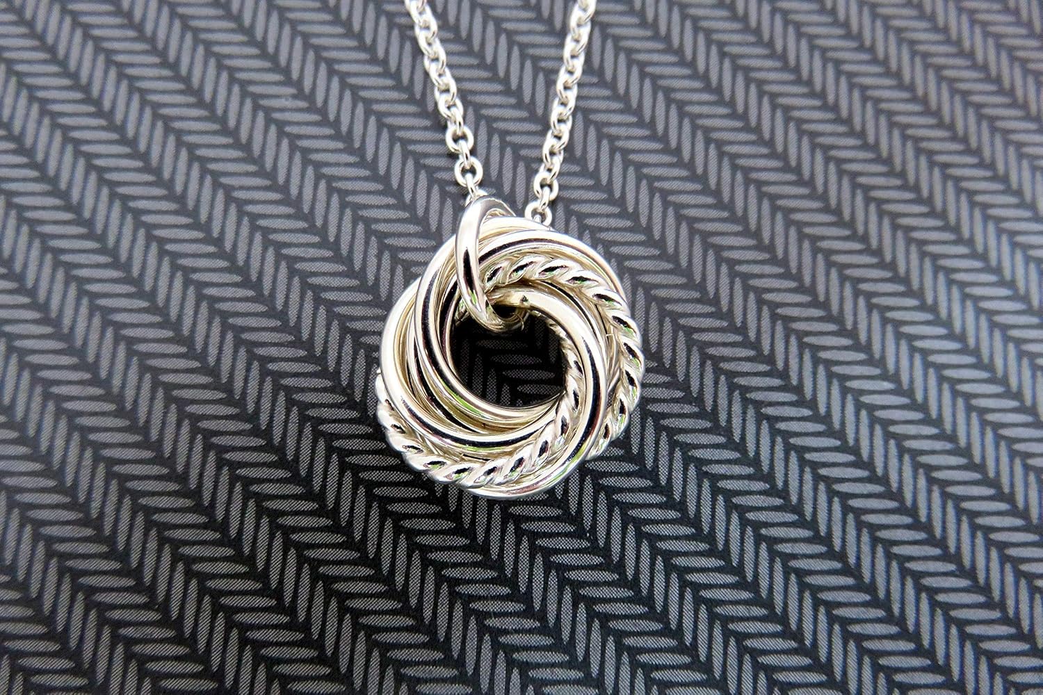 80th Birthday Gift | Sterling Silver Twist Necklace | 80th Birthday Necklace