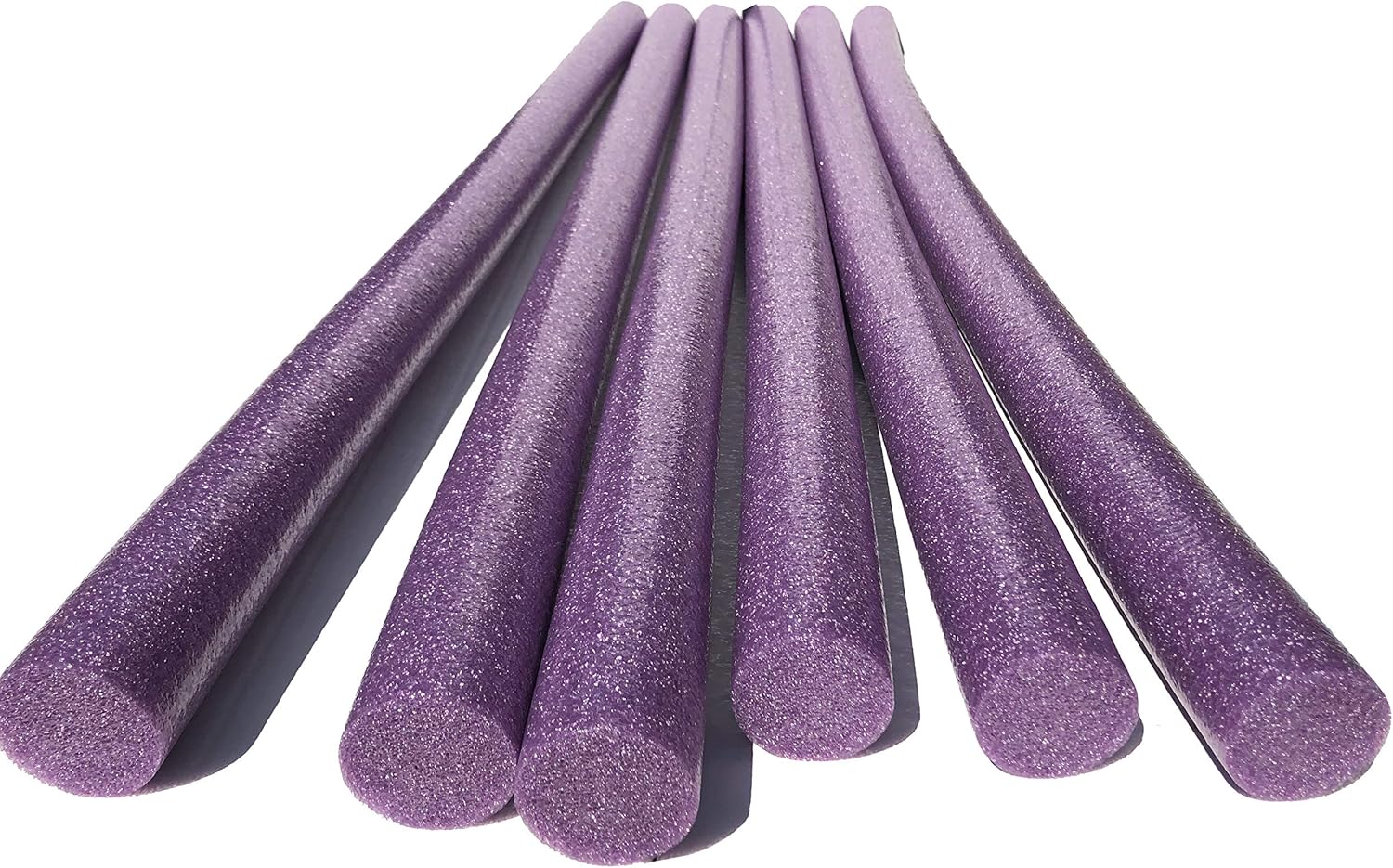 Solid Core Extra Long 60" Swim Noodles 6 Pack Deluxe Solid Core Foam Noodles (Purple)