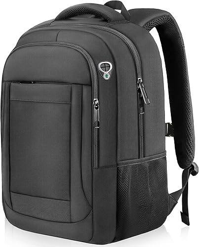 Mochila de viaje para laptop, mochila grande para laptop de 17 pulgadas, Negro, 17 pulg., Mochilas de viaje