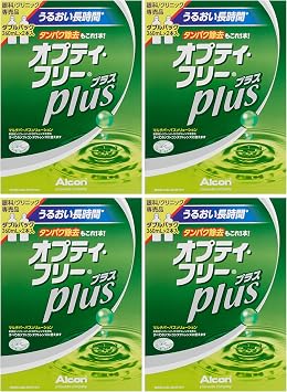 Opti-Free Plus W Pack 12.2 fl oz 360 ml x 2 Bottles with Lens Case 4 Boxes