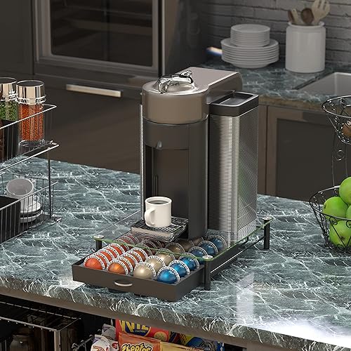 Miniatura 2 de Deco Brothers cajón de almacenamiento con soporte para cápsulas Nespresso vidrio templado VertuoLine