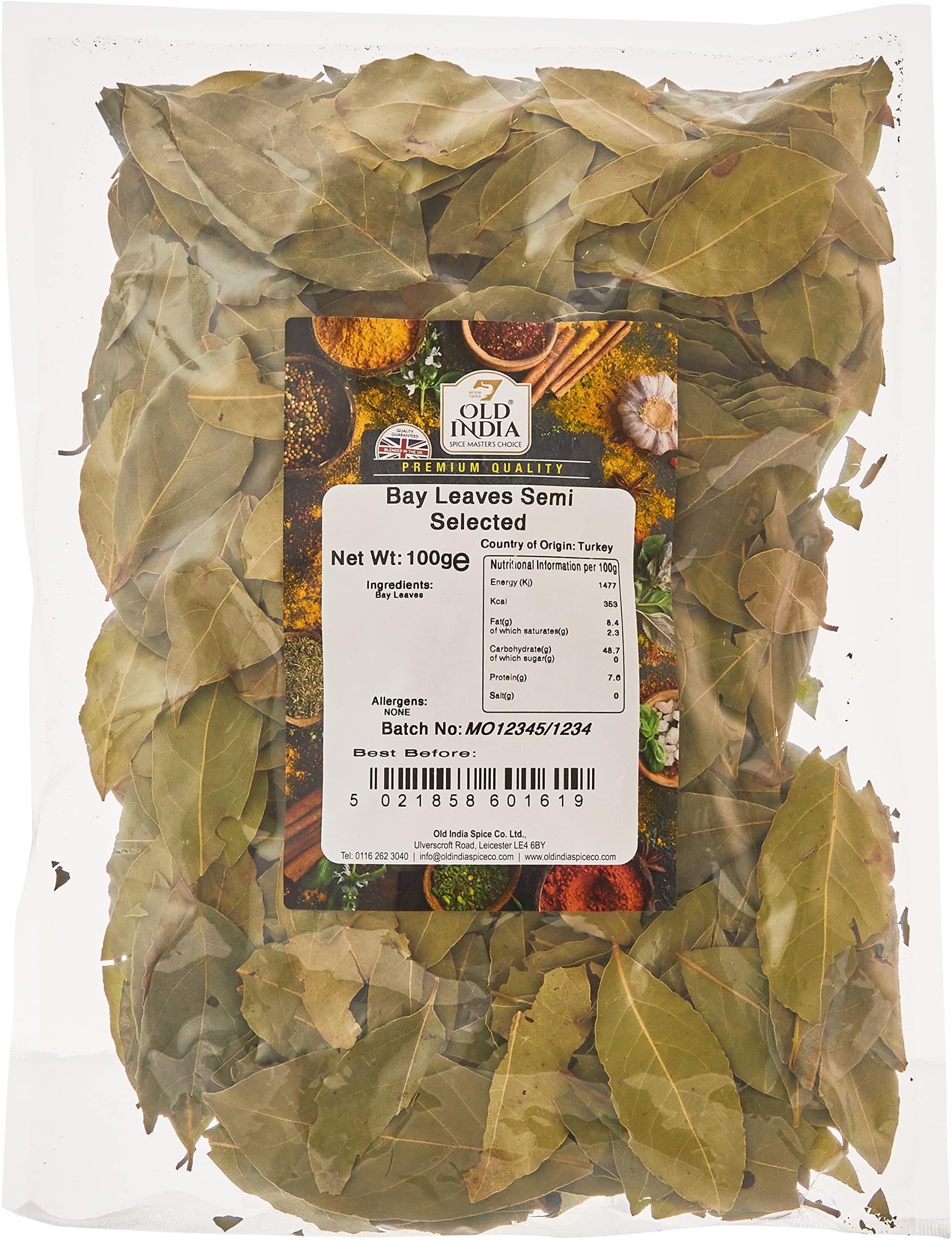 Old India Bay Leaves Semi Selected 100g