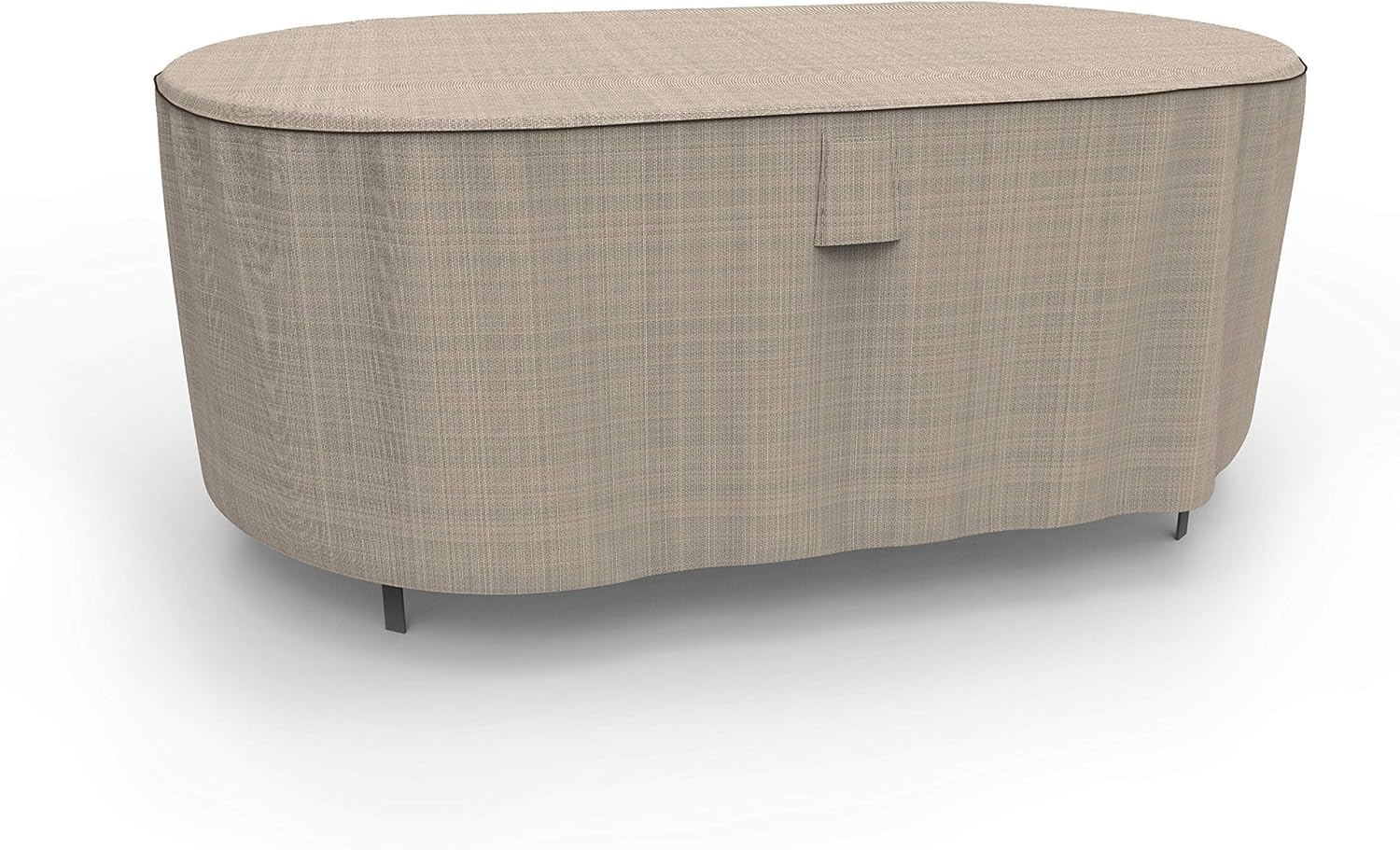 EmpirePatio Tan Tweed Oval Patio Table Cover, Extra Large