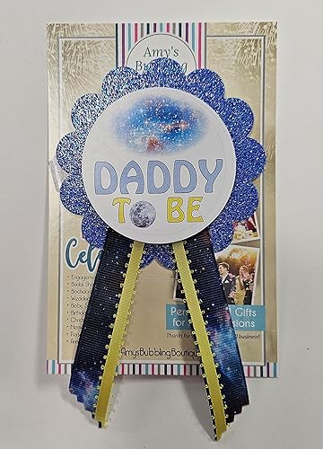 Miniatura 6 de Alfileres Galaxy Baby Shower para que la familia los use en el género revelan el espacio exterior con temática de cohetes It's a Boy Sprinkle