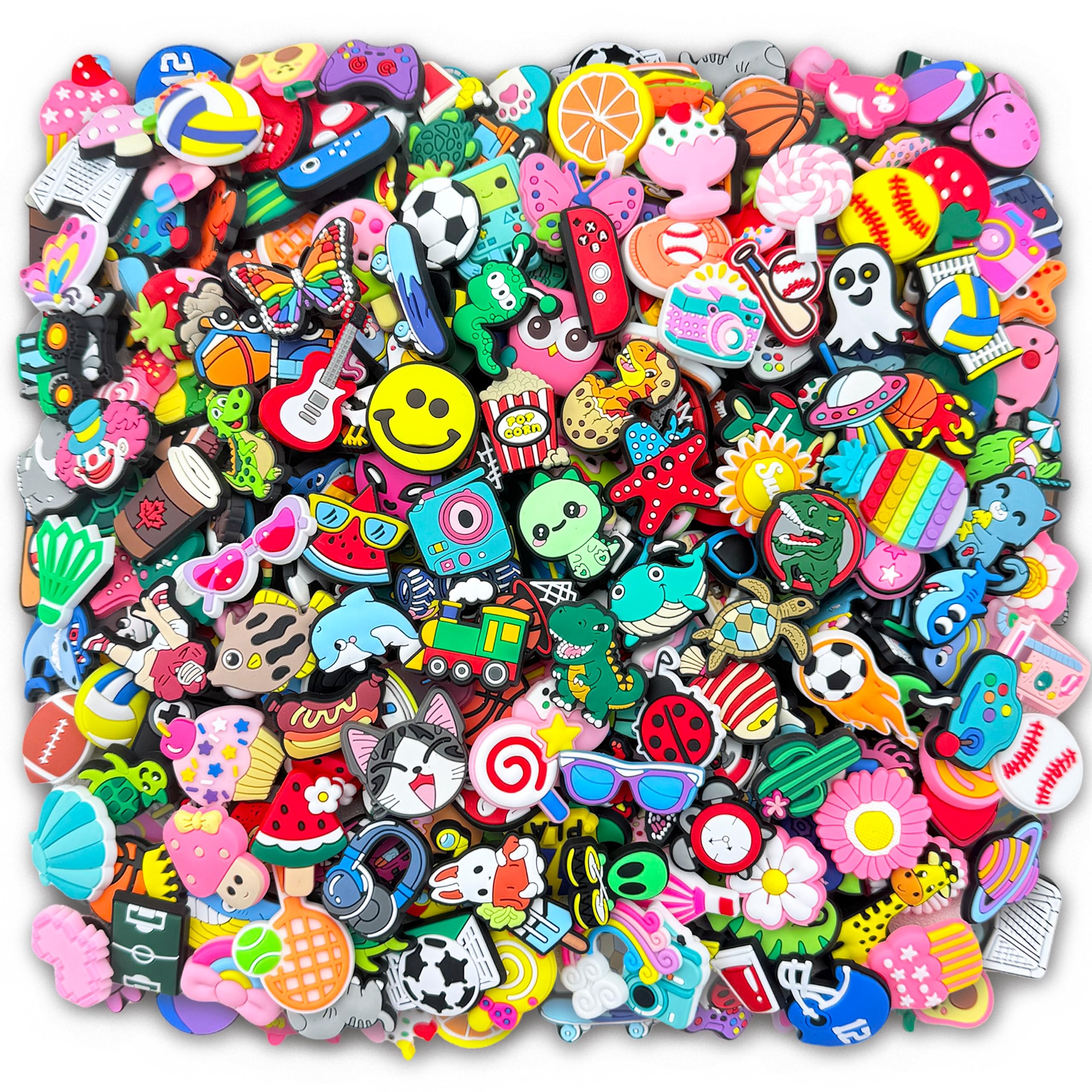 30/50/100 Pcs Random Croc Charms for Boys Girls Teens Adult Men Women