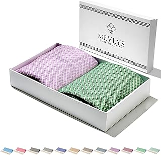 MEVLYS Saunatuch Hamamtuch [2er Set] Strandtuch Saunahandtuch groß 100x180 Duschtuch Strandhandtuch Picknickdecke Yogatuch Baumwolle Extra Leicht Damen&Herren (Helllila/Pastellgrün)