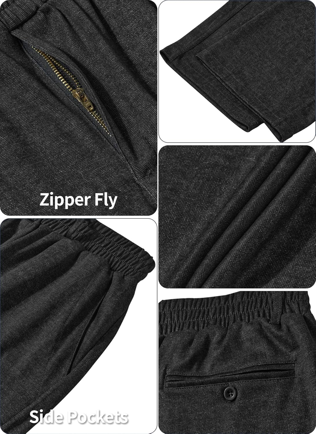 LETAOTAO Mens Elastic Waist Jeans Pants for Seniors Adaptive Mens Pants for Elderly with Zipper Fly - Image 4