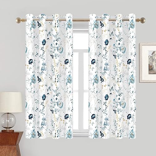 Miniatura 6 de Tititex Elegantes cortinas opacas de 63 pulgadas de largo, juego de 2 paneles para puerta corredera de patio, cortinas con aislamiento térmico con