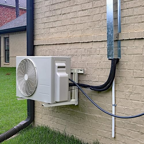 Miniatura 5 de Ivation Soporte de montaje de aire acondicionado dividido para exteriores, soporte universal de CA de montaje en pared resistente con hardware para