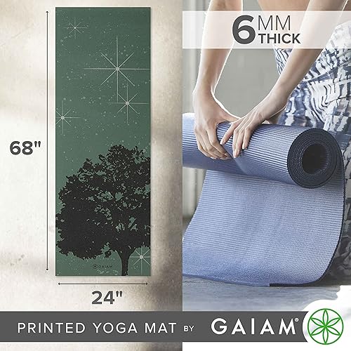 Miniatura 3 de Gaiam - Tapete de yoga, estampado, extragrueso y antideslizante, de 1564 de pulgada de grosor, para todo tipo de yoga, pilates y ejercicios en el