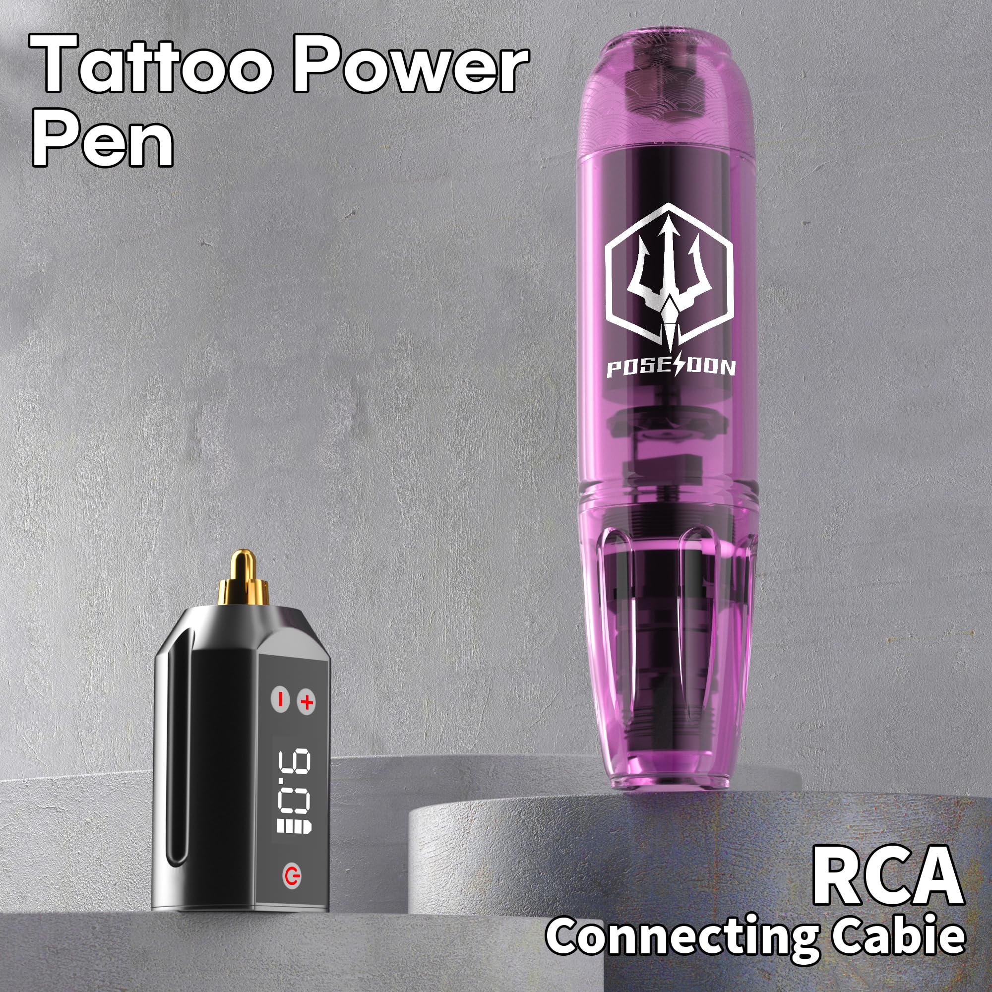 POSEIDON Tattoo Kit Tattoo Gun Kit, Tattoo Pen Kit with 2PCS 1400mAh Power Supply and 11 Tattoo Inks, Tattoo Machine Kit with 20pcs Tattoo Needles for Beginers