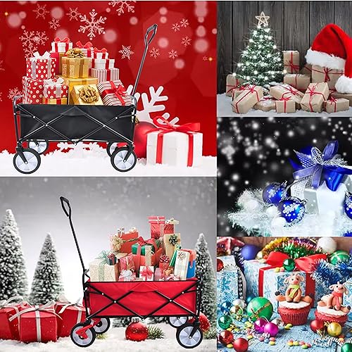 Miniatura 4 de Carro multiusos plegable para jardín al aire libre, carrito de playa, carrito plegable de camping, carrito de compras, carrito de playa, 40.55 x