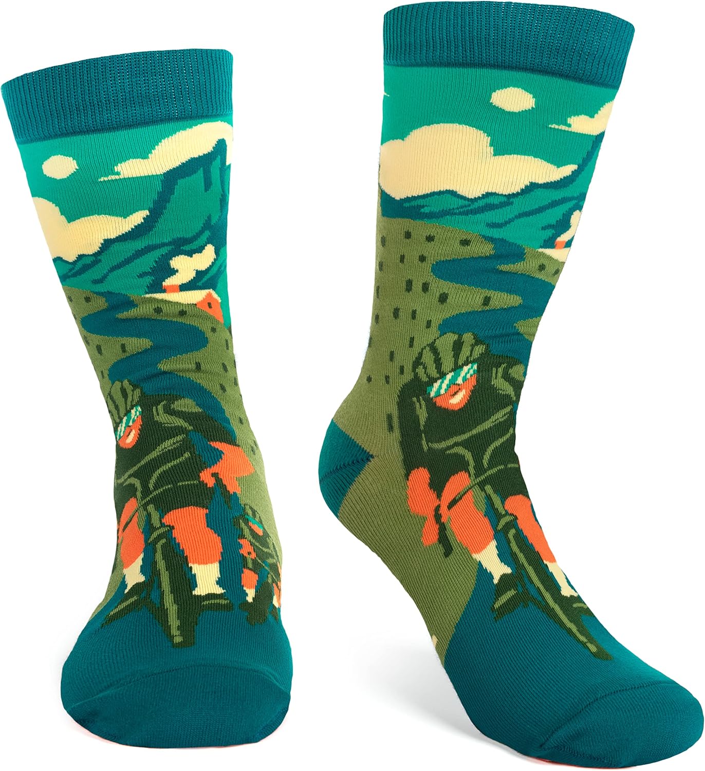 Lavley Bike Socks - Gifts for cyclists and mountain bikers - Fun holiday or birthday gift - Great stocking stuffer