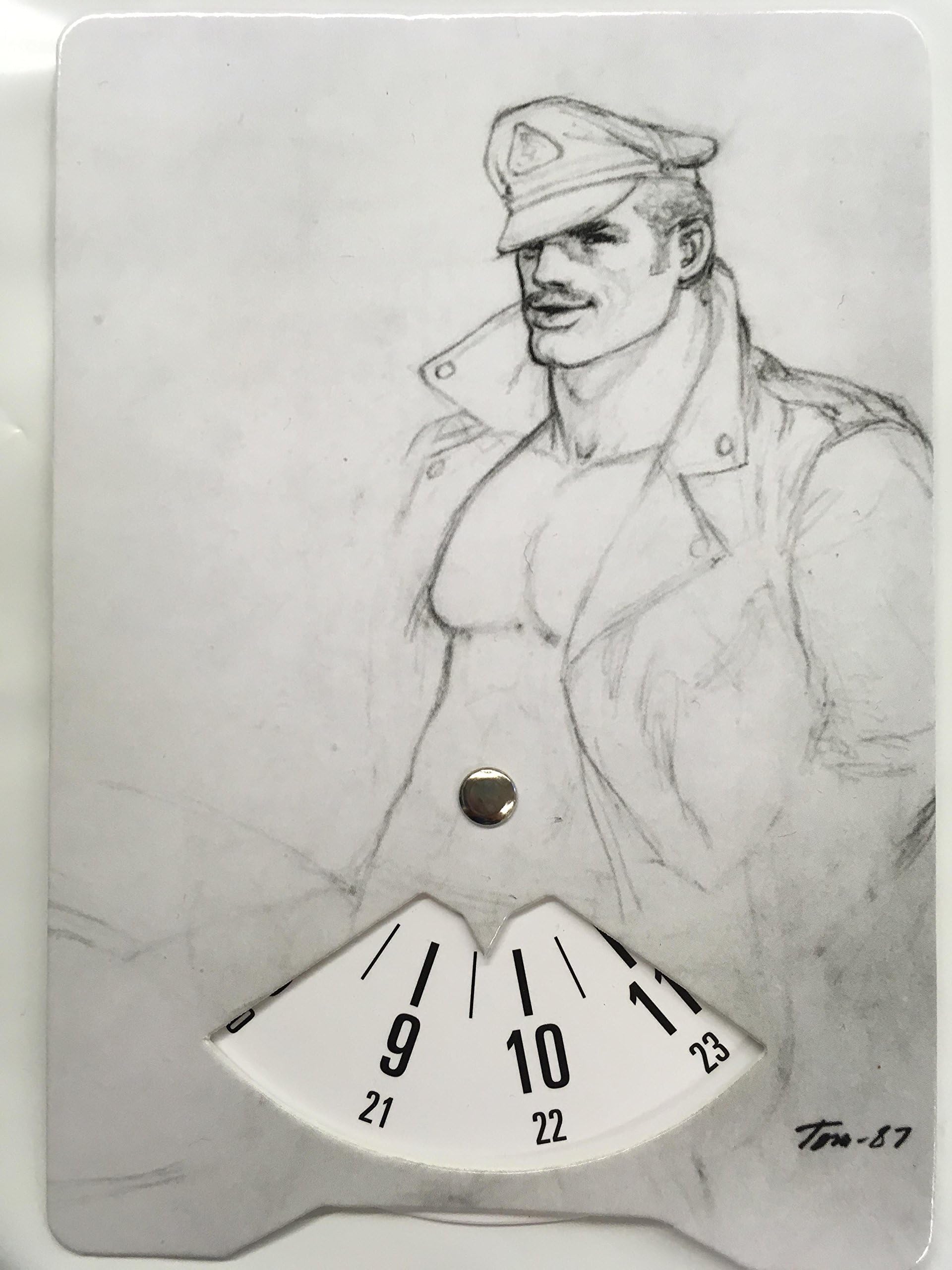 TOM OF FINLAND Card w Time Display for Parking and Pleasure Biker