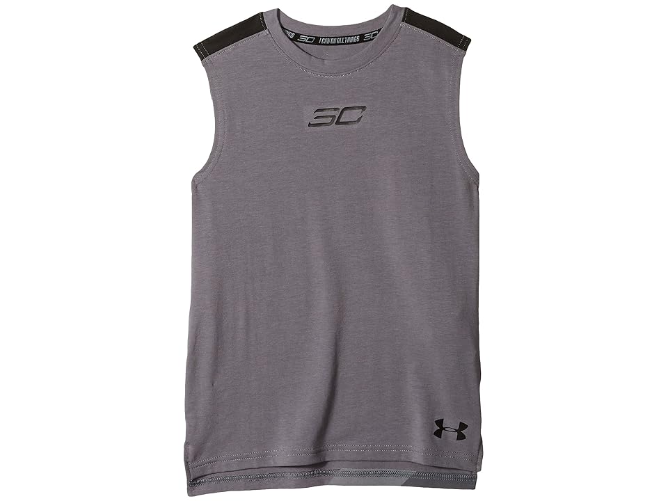 

Under Armour Kids SC30 Tank Top (Big Kids) (Graphite/Black) Boy's Sleeveless
