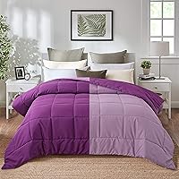 Vista 12 de EVOLIVE Edredón reversible alternativo de plumón de microfibra suave prelavada para todas las estaciones con costuras de caja