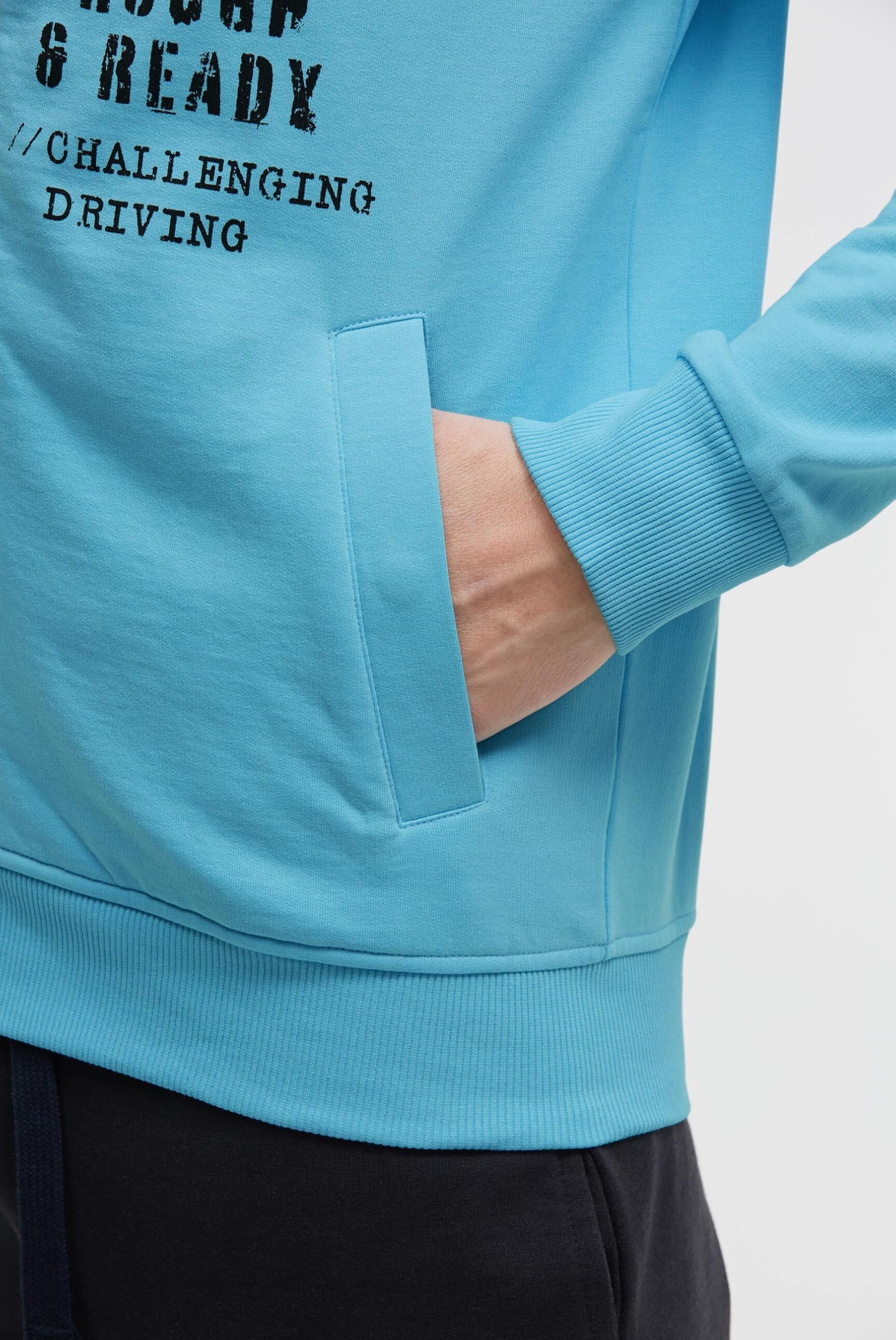 Camp David Herren Sweatjacke mit Label Print
