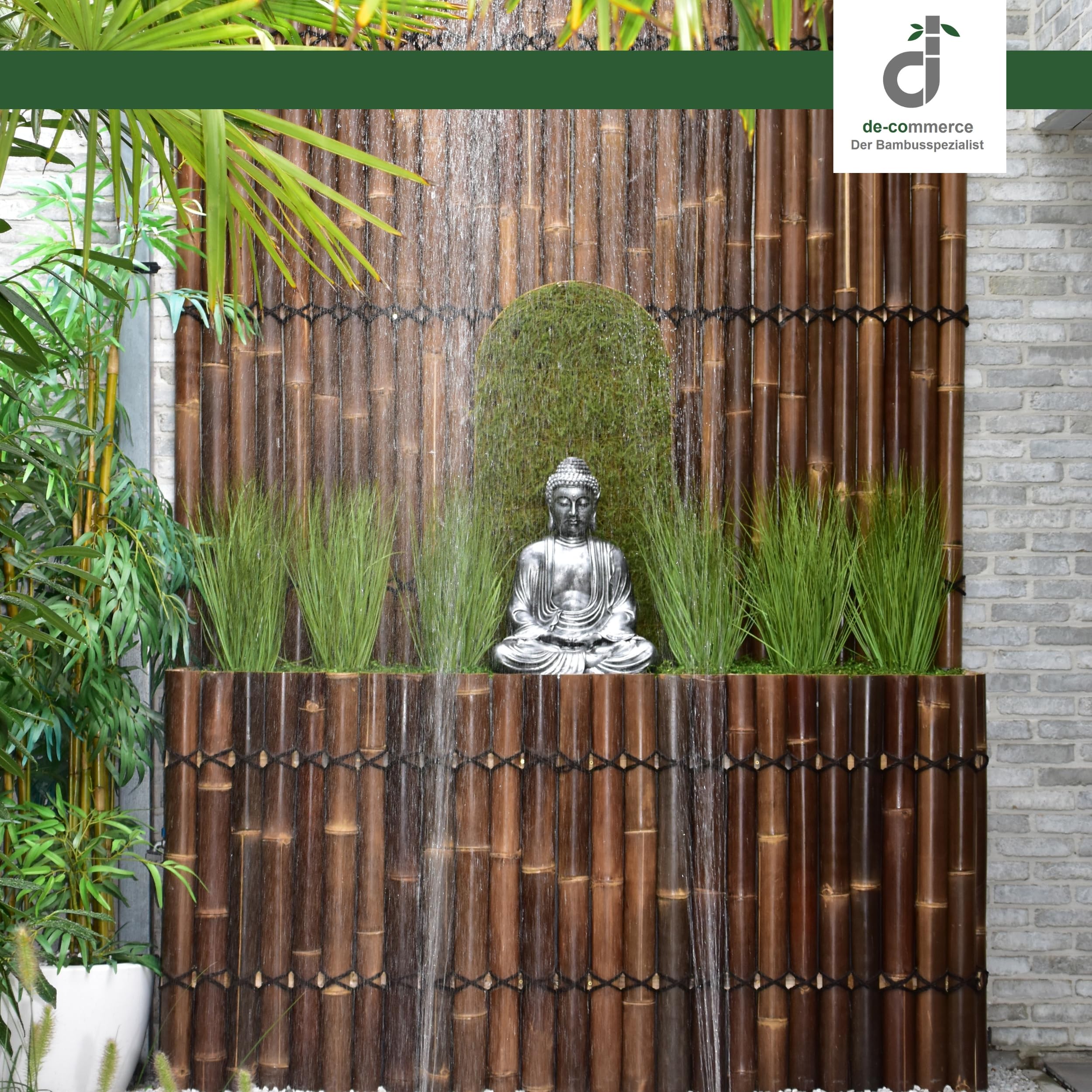 DE-COmmerce Sichtschutz aus Bambus Zaun Gartensichtschutz Zaunelement XXL  SLIM Nigra (BxH) 90 cm x 120 cm : Amazon.de: Garten