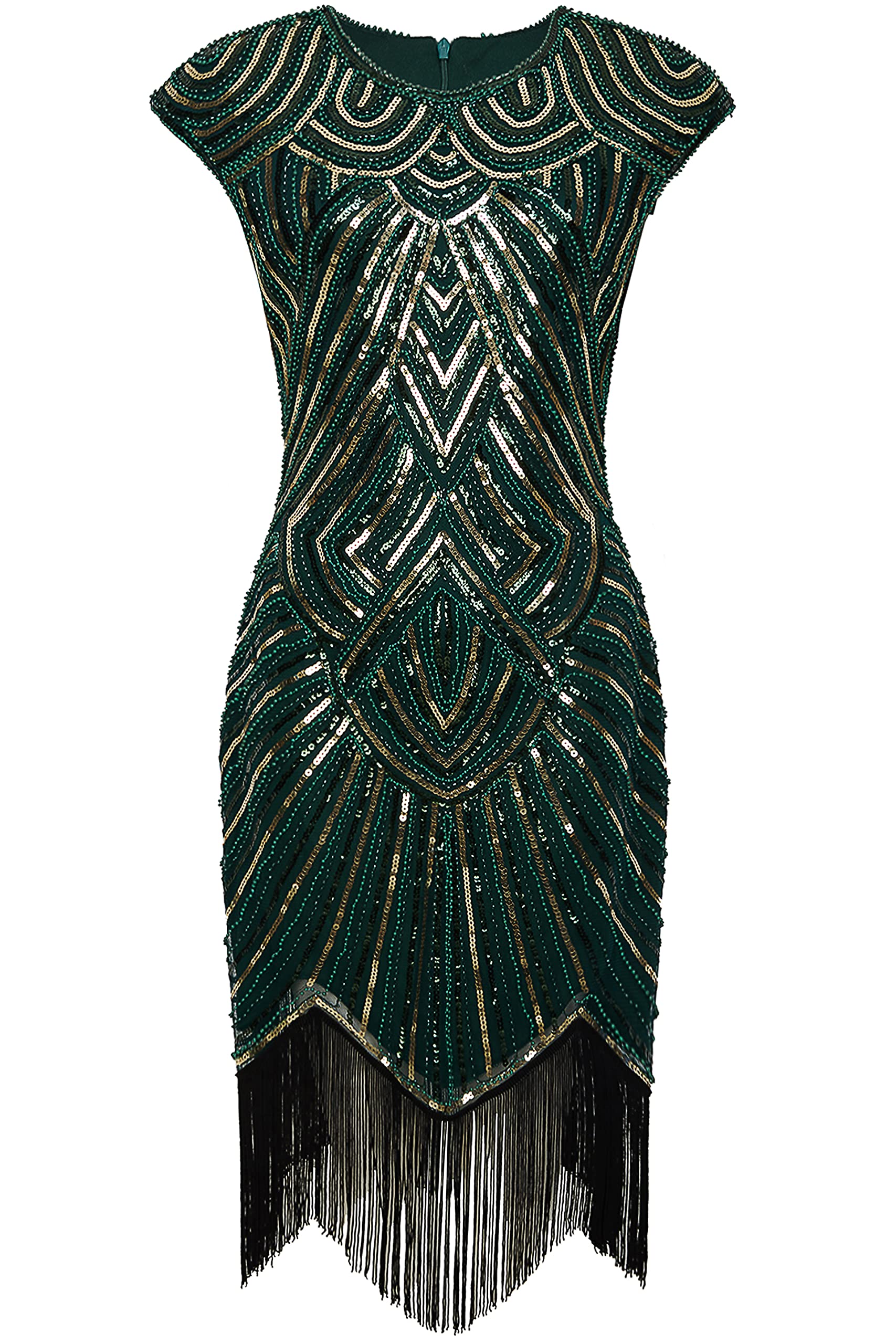 BABEYOND Vestidos de Aleta de Mujer 1920 Vestido de Flecos de Gran Gatsby