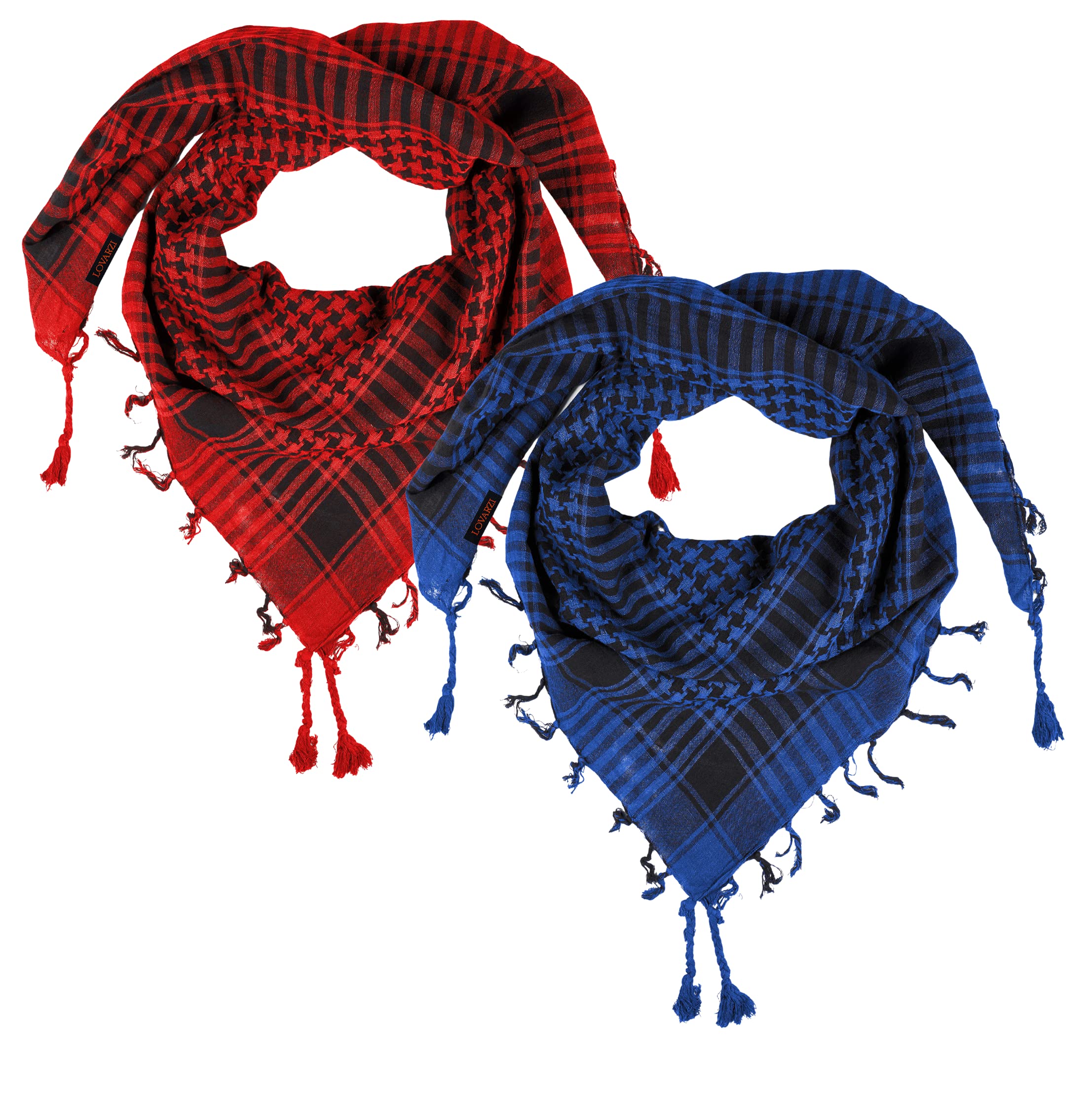 LOVARZIShemagh Cottons Arab Keffiyeh Tactical Military Scarf Head Neck Face Wrap