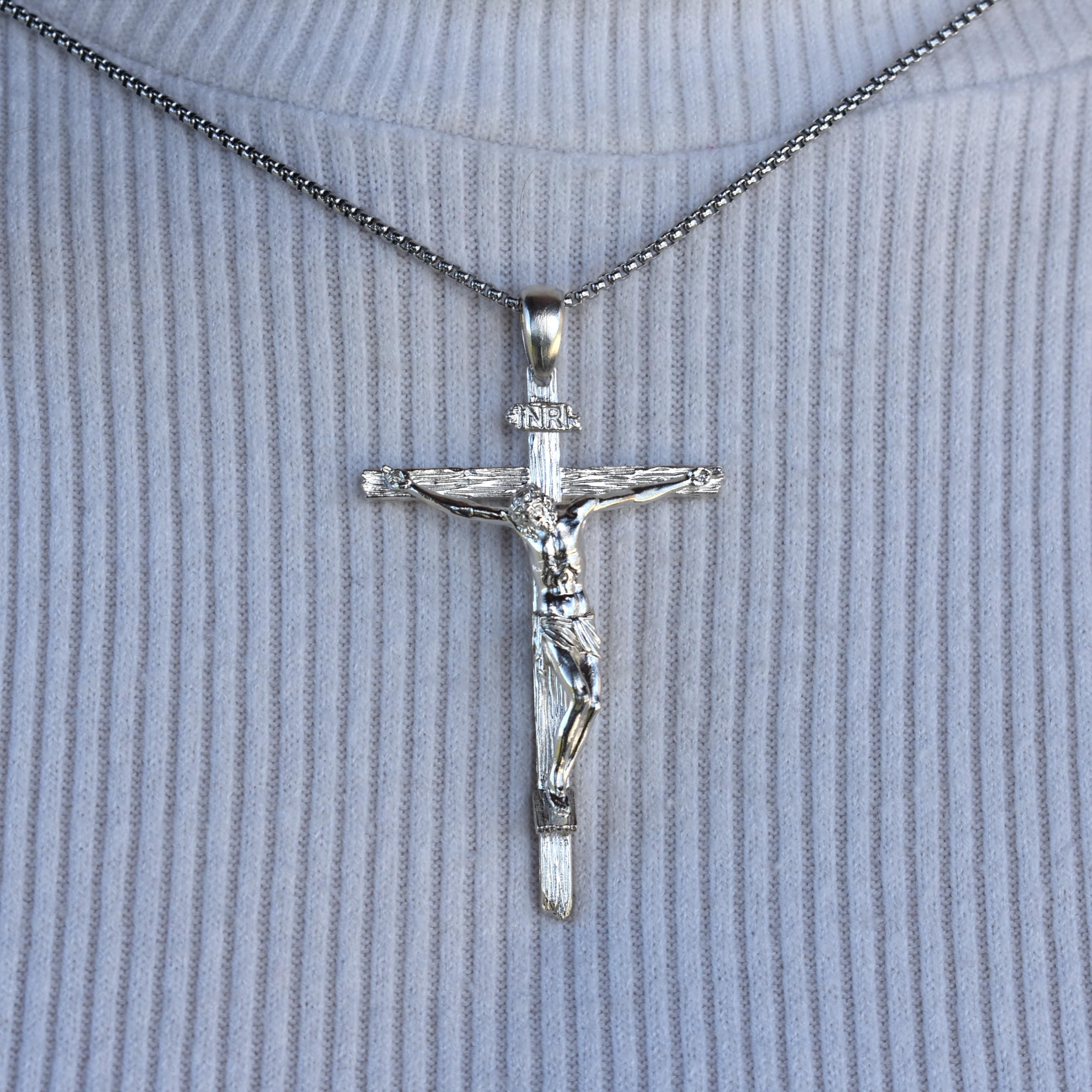 Crucifijo colgante en plata 925